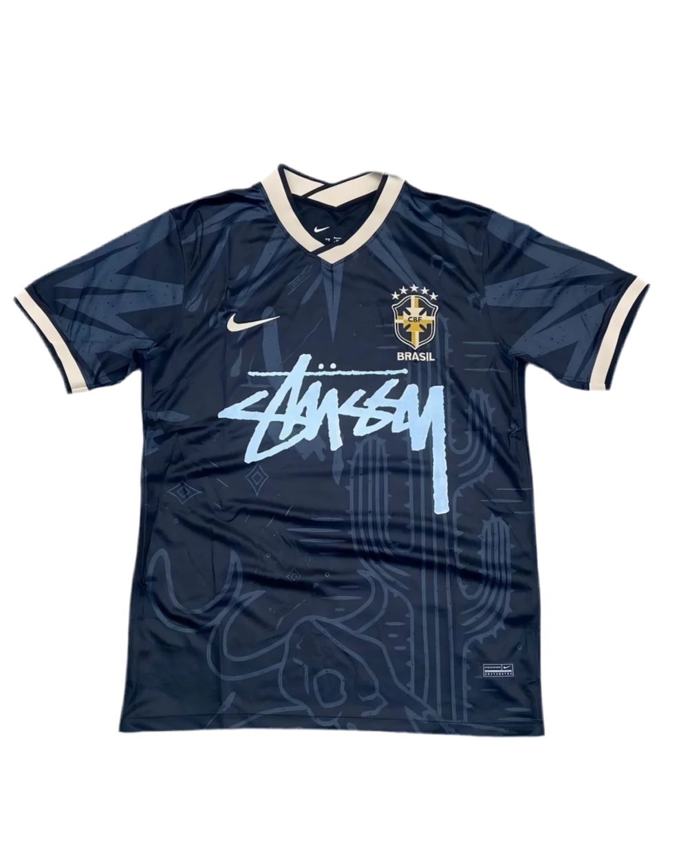 Black Nike Brazil Streetwear Football Top World Cup Stussy Special Edition 2024 2025