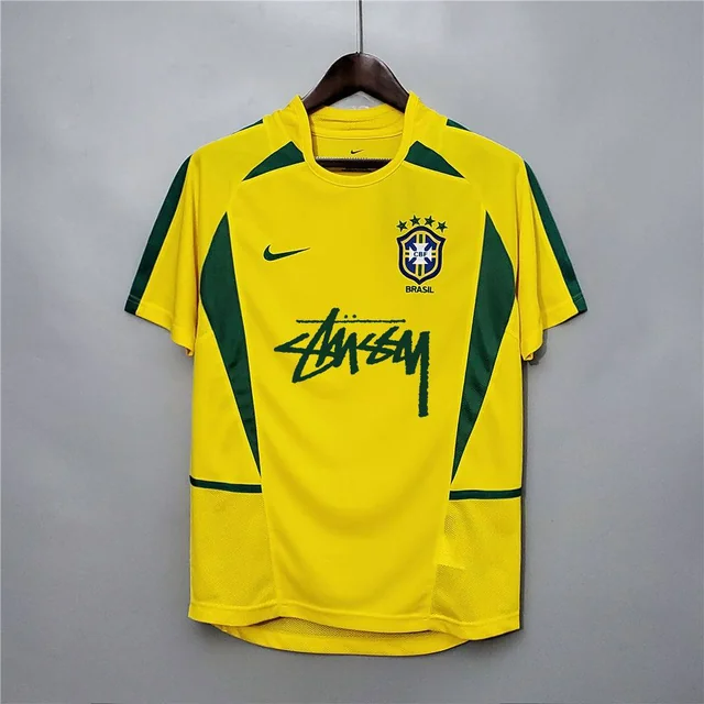 Blue Brazil Nike Streetwear Football Top World Cup Corteiz Special Edition 2002 2003 T Shirt Top Kit
