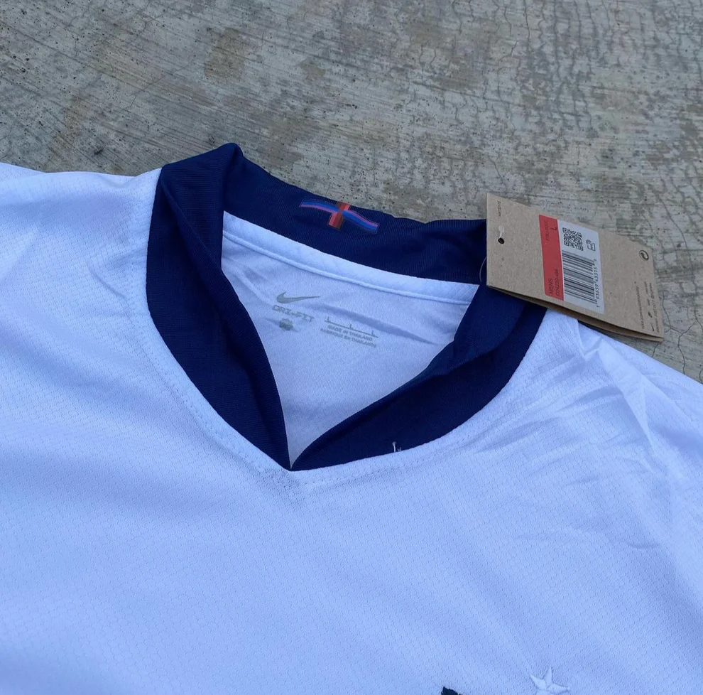 White Blue Nike Streetwear Football Top Stussy Special Edition 2024 2025 T Shirt Top Kit World Cup England Home 
