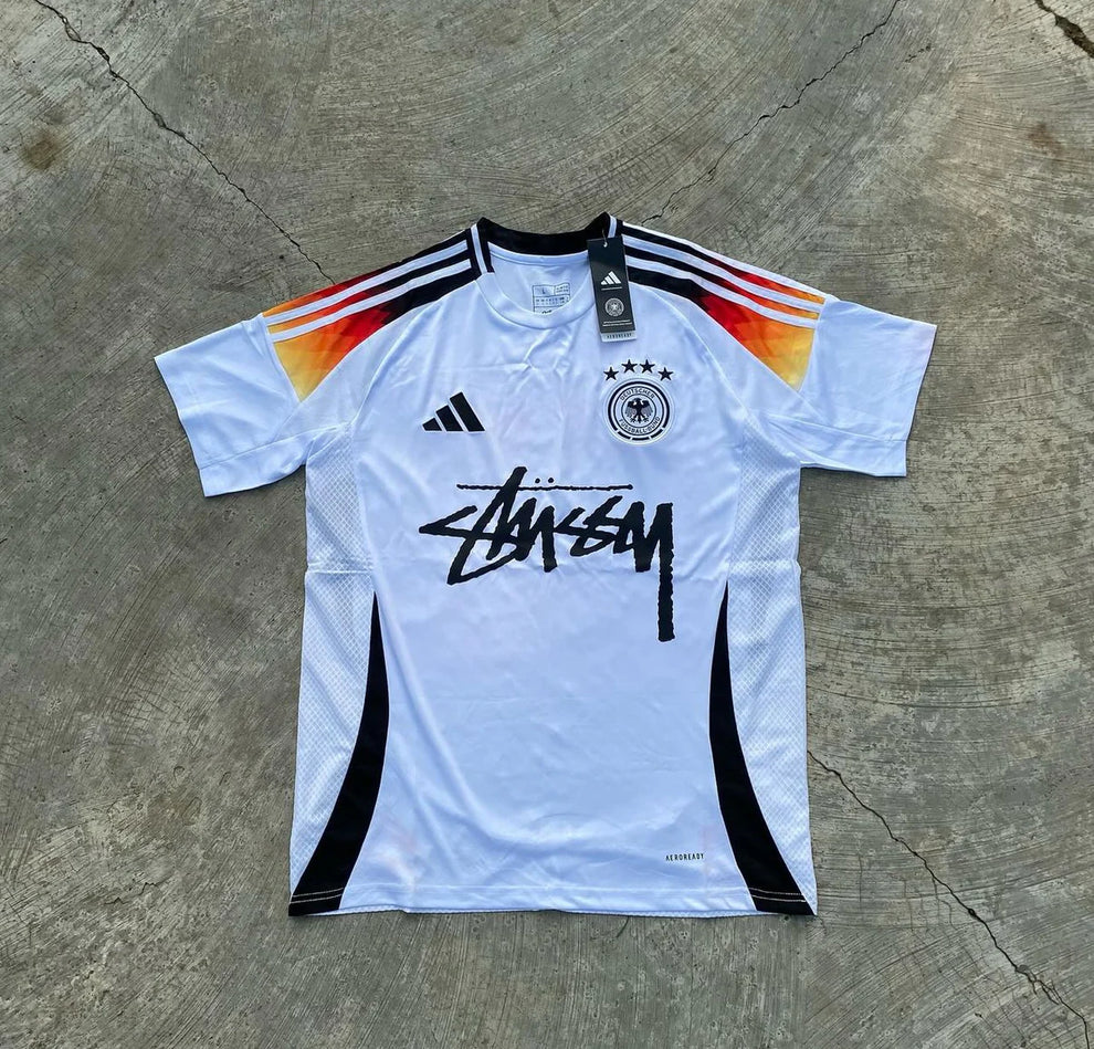 White Red Yellow Black Adidas Streetwear Football Top Stussy Special Edition 2024 2025 T Shirt Kit World Cup Germany Jersey Home 