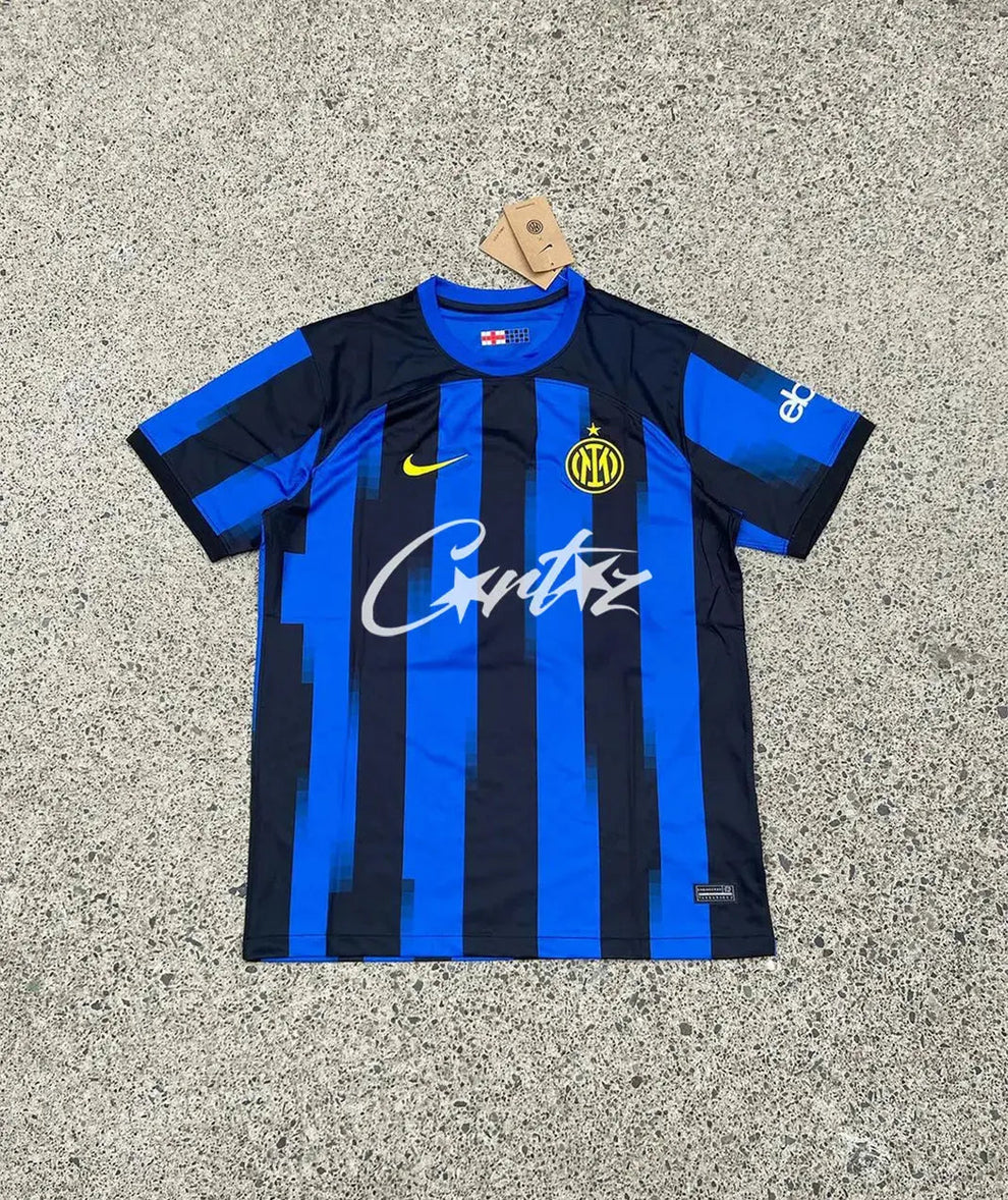 Blue Black Inter Milan Italian Nike Streetwear Football Top Corteiz Special Edition 2024 2025 T Shirt Top Kit
