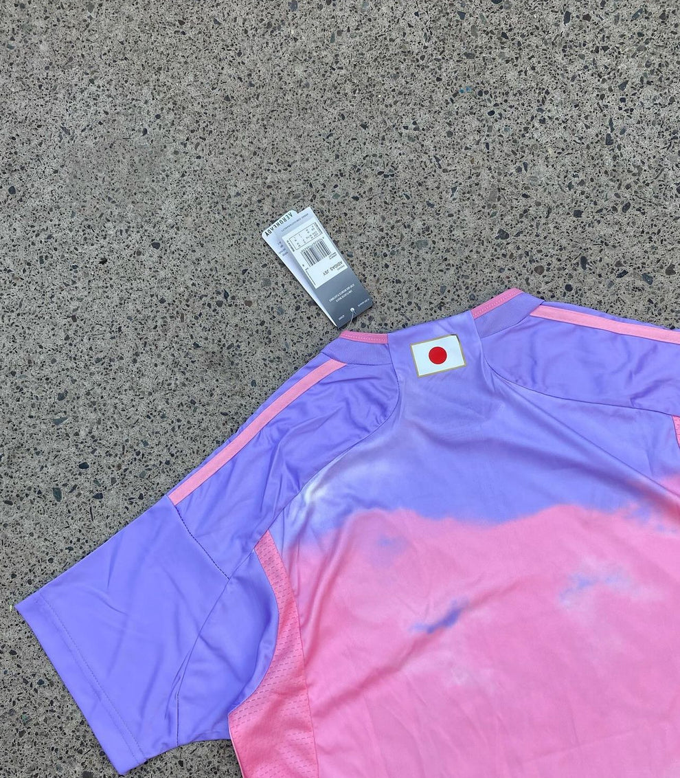 Pink Purple Japan Flag Adidas Streetwear Football Top World Cup Stussy Special Edition Neck Close Up