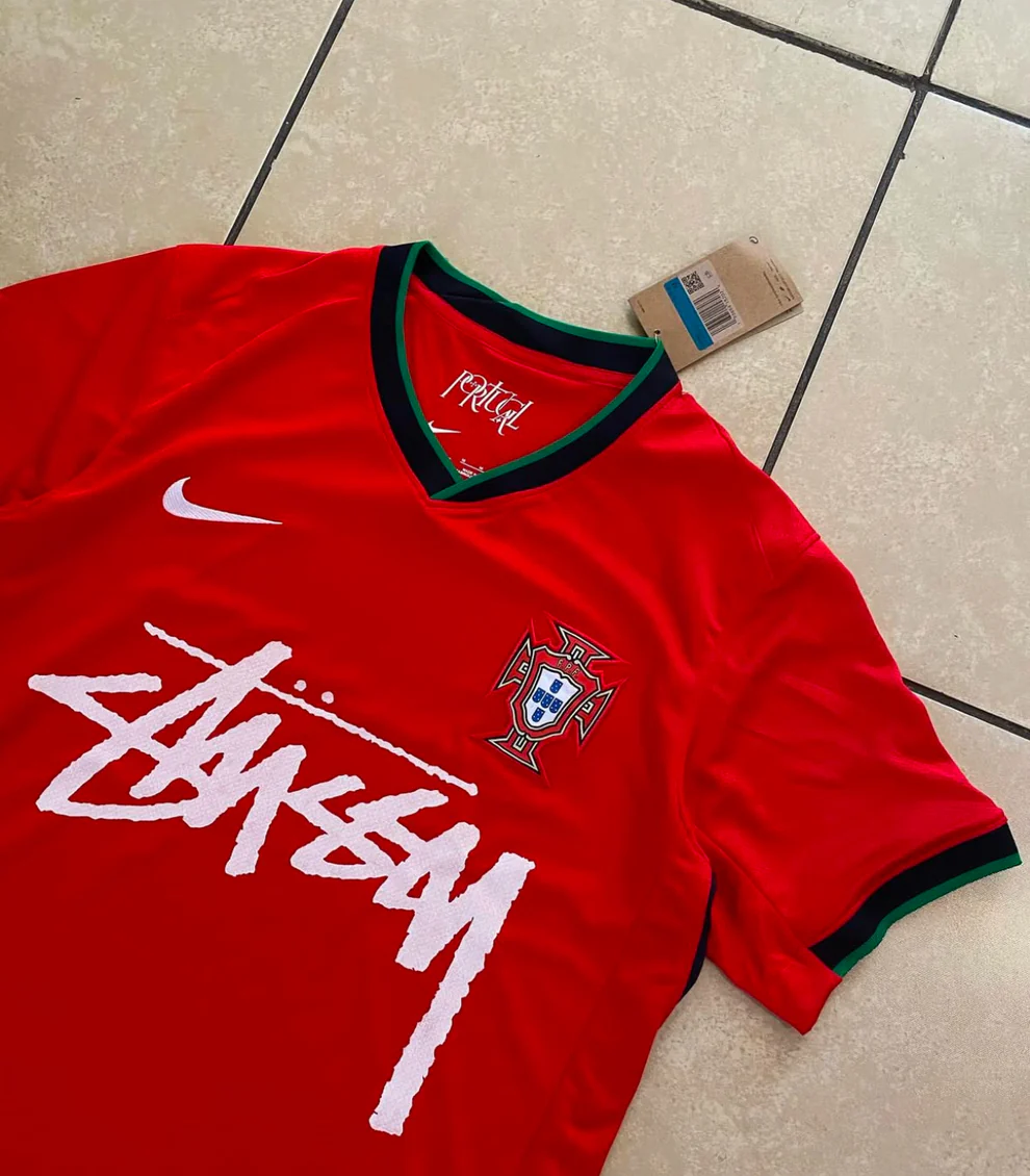 Red Green Nike Streetwear Football Top Stussy Special Edition 2024 2025 T Shirt Top Kit Jersey World Cup Portugal Home Ronaldo